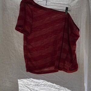 Women’s Off-Shoulder Red Striped Top